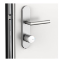 Tedee Euro adapter nutika ukse luku ühendamiseks Euroopa tüüpi ustega ilma silindrit või võtmeid vahetamata Metallik