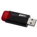 Emtec USB m&auml;lupulk B110 ECMMD16GB113, 16GB, 20Mbps, 10Mbps, USB 3.2, must/punane, 100% taaskasutatud plastmass