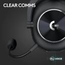 Logitech G Pro X2 Lightspeed 981-001263, 30m, 3000min, 50h akumulatora darbība, 7.1 Surround Sound, USB centrmezgls, Binaural