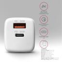 Axagon lādētājs ACU-PQ30W 30W, 100-240V, 2xUSB, ātrā uzlāde, pārslodzes aizsardzība, balts