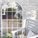 Spogulis SECRET GARDEN 65x4xH140cm, antīks balts metāla rāmis 40066 Allit