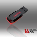 USB 2.0 atmintinė 16GB Cruzer Blade 480Mb/s juoda/raudona SDCZ50-016G-B35 SanDisk