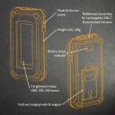 JCB viegls uzlādējams LED darba lukturis darbnīcai un būvlaukumam 1000lm 3 režīmi magnēts āķis USB Powerbank IP54 JCB-WL-PALM