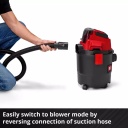 Bezvadu mitrā/sausā putekļu sūcējs, EINHELL, 2347145, 15L, 18V, ērta pārvadā&scaron;ana, pla&scaron;s piederumu klāsts