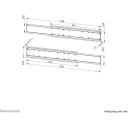 Neomounts TV stiprinājumu piederums ADM-875WH2, 2 ekrāni, 42-65 collas, maksimālais svars 40 kg, VESA 800 x 400