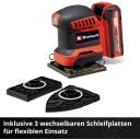 Einhell Akutoitelise k&auml;sih&ouml;&ouml;vel TE-OS 18/113 4460730, 18V, 22 000/min, 1,8mm, tolmu kogumise kast, 2 lihvimisplaati