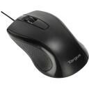 Targus optiskā pele AMU81AMGL, 1000 dpi, USB, 1.52 m, ergonomisks, melna, ritinā&scaron;anas ritenis