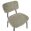 Krēsls KEIU 46x51xH76cm, gaiši bēšs velveta 40884