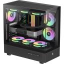 Gamemax Korpus NEX C51 BK, 1+1 x 3.5", 1 x 2.5", 2 x USB 3.0, 1 x USB-C, 7 laiendusslotti, must