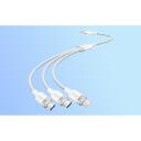 Vention USB 2.0 A 3in1 3A kaabel CTPWG, 1.5m, 3A (USB-C), 2.4A (Lightning), 2A (Micro-B), 480 Mbps