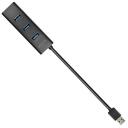 Axagon USB centras HUE-S2B 4 USB 3.0 prievadai, 30 cm laidas, 2A įkrovimas, matinė korpusas