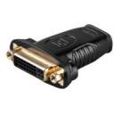 Goobay HDMI/DVI-I adapteris 68690, HDMI sievie&scaron;u (Type A), DVI-I sievie&scaron;u Dual-Link (24+5 pin), melns, veidots
