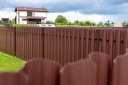 Profiled metal fence boards Polo PMx2 RAL8017 (Brown) 1350mm 72170.1.35