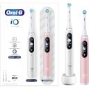 Oral-B Elektriskā zobu birste iO6 White Pink, 2, 5, Akumulators, 4000 sariņu, Viedais spiediena sensors, Interaktīvais displejs