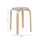 Taburete SIXTY-1 D41xH45cm, materiāls: līmētas koka plātnes ar bērza finierskaidu, krāsa: dabīga 10152 Allit