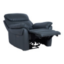 Atpūtas krēsls reglaineris BOWEN ar elektrisko mehānismu, tum&scaron;i pelēka dabīgā āda 56421