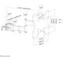 Neomounts TV stiprinājums FL40-450BL12, 58.4-106.7 cm, 25 kg, VESA 75x75-200x200 mm, slīpums -15-10&deg;, pagrieziens 0-180&deg;, melns