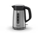 Bosch Veekeetja TWK4P440, 2400 W, 1.7 L, Roostevaba teras, 360&deg; p&ouml;&ouml;ratav alus, Must/Roostevaba teras