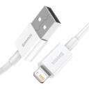 Baseus Superior Series Kaabel USB to Lightning CALYS-A02, 1m, 2.4A, 480MB/s, ABS+TPE, valge