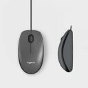 Logitech USB оптическая мышь M100/BLACK 910-006652, 1000DPI, 3 кнопки, оптическая, сетевой кабель, черный