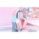 Onikuma X13 spēļu austiņas X13 Pink, 50mm, 32&Omega;, 105dB, 2m, USB, 3.5mm, omnidirekcionalais mikrofons