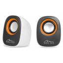 Media-Tech ДИНАМИК MT3137W, 6W, 150Hz - 20kHz, 1 x USB 2.0, Черно-оранжево-белый, Регулировка звука, 3,5 мм разъем