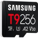 Samsung M&auml;lukaart T9 microSD MB-MH256T/WW, 256 GB, UHS-I U3, V30, A2, SD adapter, veekindel, l&ouml;&ouml;gikindel