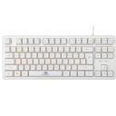 Baracuda Klaviatūra KRILL-W, 87 taustiņi, Tenkeyless, membrāna, Anti-Ghosting 19 pogas, USB 2.0, 1,5m, balta, Windows, Mac, Chrome
