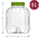 Daudzfunkcionāls burka ar krānu BROWIN 602505, 5 L, BPA-free, 19x19x23.8 cm