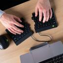 R-Go Tools клавиатура R-Go Split Break, Bluetooth 5.0, QWERTY, эргономичная, компактная, черная, 2.4 GHz, 1.02 м