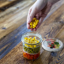 346 ml purk keeratava kaanega ja pressielemendiga - 6 tk BROWIN 132329, klaas, 8.6x8.6x10.0 cm