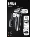 Braun Skuveklis 71-S7200cc, 50min, slapjai un sausai skū&scaron;anai, sudraba/melns, precīzs trimmeris, SmartCare Center
