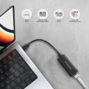 Axagon USB adapter ADE-ARC, 1 x RJ-45, 10/100/1000 Mbit/s, Realtek RTL8153, USB toitega, Plug and Play, must