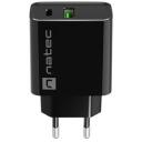 Natec Lādētājs RIBERA NUC-2062, 20W, 100-240V, 50/60Hz, 3A, 1xUSB-C, 1xUSB-A, ātrā uzlāde, universāls