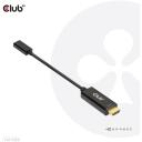Club3D adapter CAC-1333 HDMI 1, USB-C 1, 4K 60Hz, 0.22 m, must