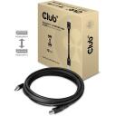Club3D кабель DisplayPort CAC-1061 5м, 32.4Gbps, 1.4, 28AWG, черный, золотые контакты, защелкивающиеся разъемы