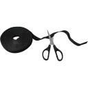 Logilink KAB0055 Kabeļa siksna, 10 m, melna, 2cm, divpusēja Velcro lente, spēcīga saķere
