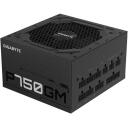 Gigabyte Maitinimo &scaron;altinis GP-P750GM, 750W, 100-240V, 50-60Hz, 80 PLUS Gold, visi&scaron;kai modulinis dizainas, 1 ventiliatorius