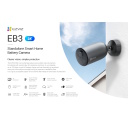 Ezviz EB3 CS-EB3-3MP 3MP 2K Wi-Fi Välistingimustes IP65 Nutika Kodu Aku Turvakaamera MicroSD / Öönägemine Hõbedane