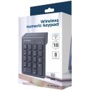 Gembird Numbriklaviatuur KPD-W-02, 18 nuppu, traadita, USB nano vastuv&otilde;tja, AAA aku