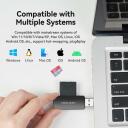 Vention m&auml;lukaardi lugeja CLFB0, USB 3.2 Gen 1, 2 pesa, 5000 Mbit/s, toetab 512 GB, must