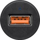 Goobay ātrās uzlādes QC3.0 USB automa&scaron;īnas lādētājs 45162, 18W, 1xUSB 2.0, 12-24V, melns, aizsardzība pret pārslodzi