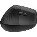 Logitech USB optinė belaidė vertikali pelė/juoda Lift 910-006474, 4000 DPI, 4 mygtukai, RF belaidis + Bluetooth, AA baterija