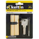 Keltin цилиндр замка 30/45 K02609, 30/30мм, 3 ключа, алюминий, ZnAl механизм, 25000 циклов, винт для крепления в комплекте