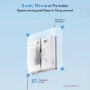 Ecovacs WINBOT Mini langų valymo robotas kompakti&scaron;kas automatinis daugiapakopis valymas apsauginė virvė baltas