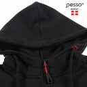 Striukė su gobtuvu Turin, 3XL, Pesso, juoda, 65% medvilnė, 35% poliesteris, 300 g/m&sup2;