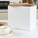 Salter Duonos dėžė BW128991W, 13.5l, cinkuotas plienas, akacijos medis, balta