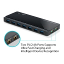 USB 3.0 7 prievadų centras su 2 įkrovimo prievadais, TP-Link, UH720, 7 USB 3.0, 2 2.4A įkrovimo prievadai