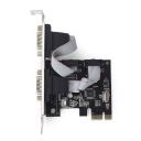 Gembird SPC-22 adapteris, 2xRS-232, PCIe, 0,002 Gbit/s, 16000 Kbit/s, zema profila, melns