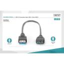 Digitus USB kaabel AK-300117-003-S, 0,25m, USB A isane, USB Micro-B isane, must, UL2725, topeltvarjestus, CU, nikli, AWG 28
